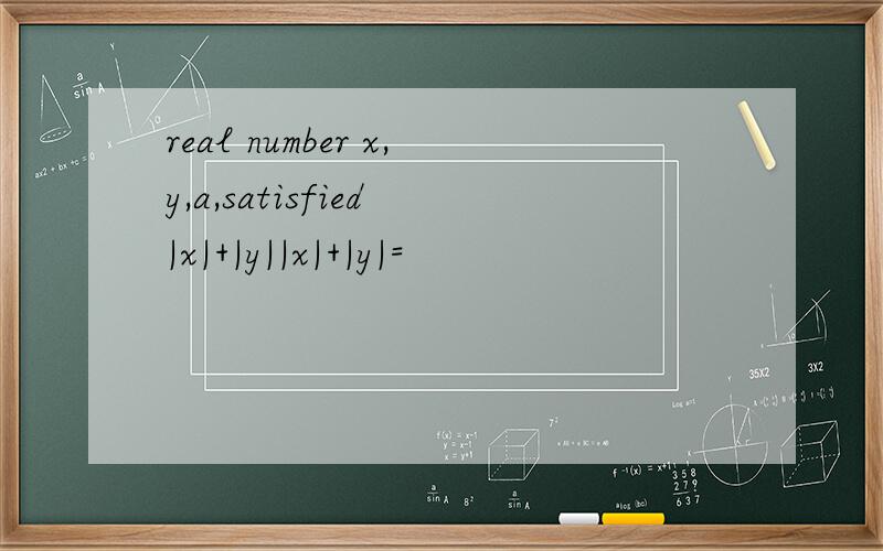 real number x,y,a,satisfied |x|+|y||x|+|y|=