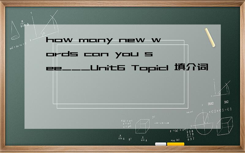 how many new words can you see___Unit6 Topic1 填介词