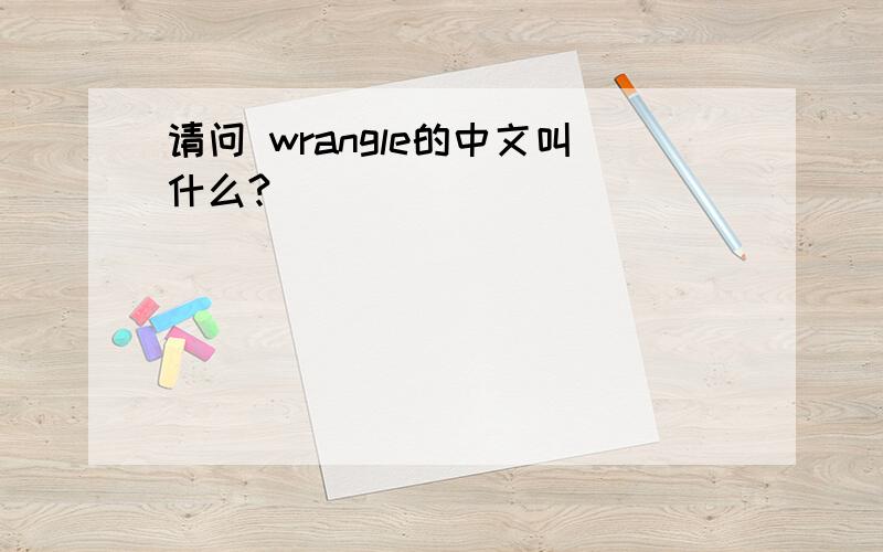 请问 wrangle的中文叫什么?