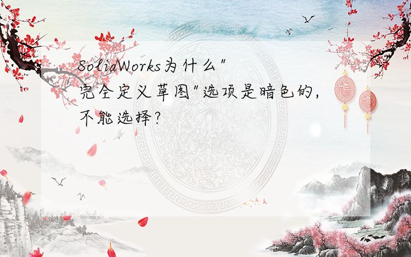 SolidWorks为什么