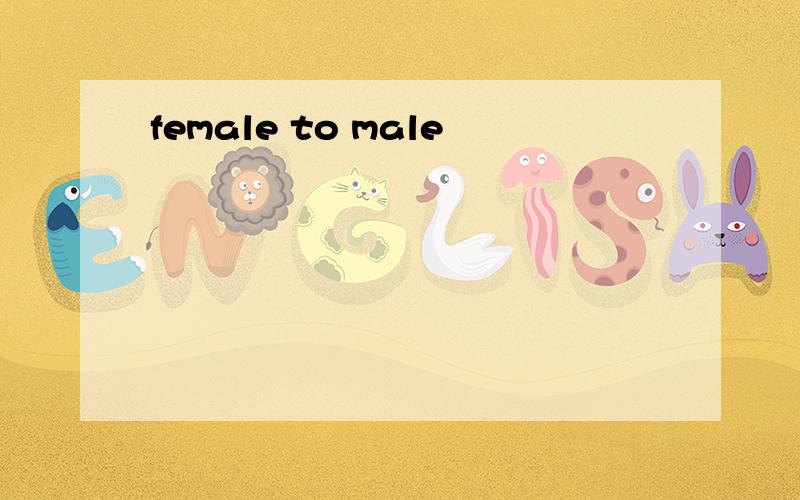 female to male