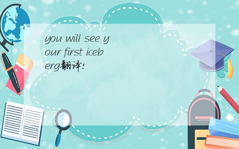 you will see your first iceberg翻译!